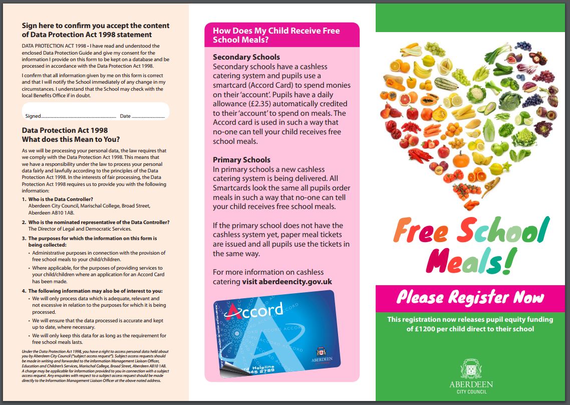 Free School Meals 1 Riverbank School